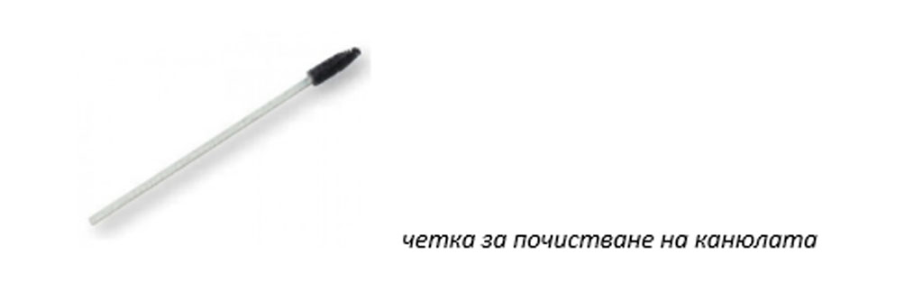 Четка за почистване на канюлата